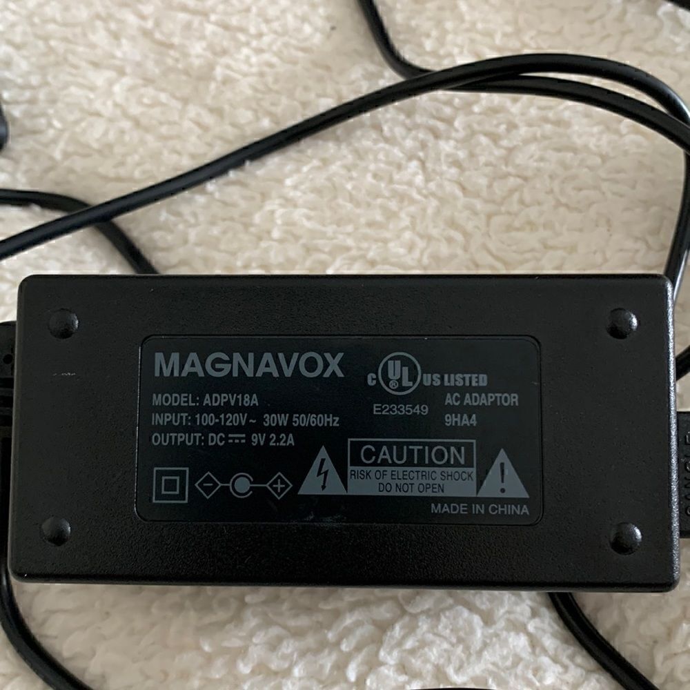 Magnavox Charger AC Adaptor Model ADPC18A‎  for a Portable DVD Player